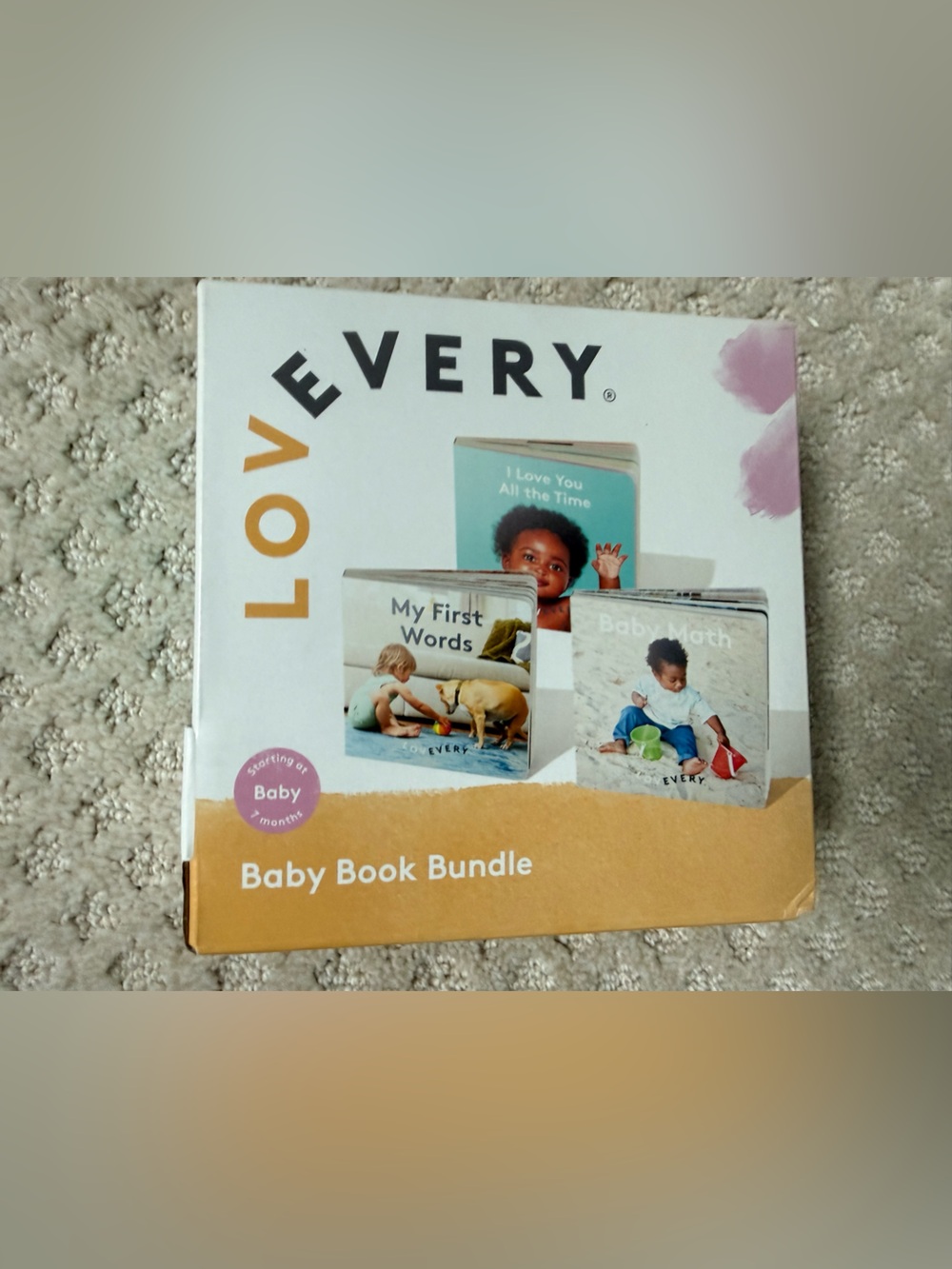 Lovevery Baby Book Bundle - White & Mustard Box